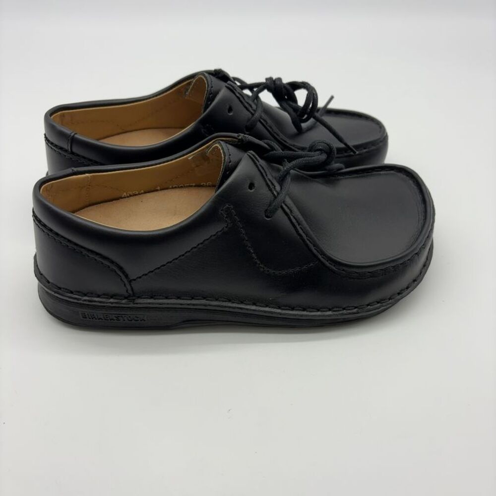 Birkenstock Black Leather Lace-Up Clogs - Picture 2 of 6